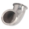 Naroote Sanitary Ferrule Elbow, Proof 304 Stainless Steel Sealed 90