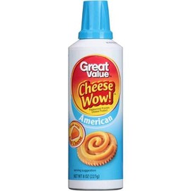 Great Value Cheese Wow Pasteurized Process American Cheese Product, 8 oz (Made with Real Cheese) - Pack of 3