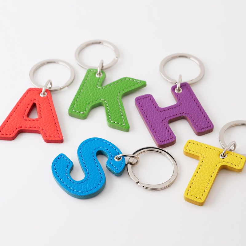 [Slip-on] Keychain (JK-1401 Alphabet Keychain, Medium, Yellow), One Size