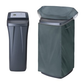 Water Softener Cover – 600D Heavy-Duty Waterproof Oxford Fabric, Dust & UV Protector for Fleck, Whirlpool, Pelican, SpringWell WHES30E/WHES40E Systems (19.5"W x 20.5"D x 47"H, Grey)