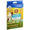 LYRA Super Ferby Nature Wooden Chunky Colouring Pencils, 12 Assorted