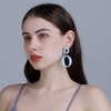 RUOFFETA Acrylic Rectangle Earrings, Fashion Acrylic Square/Oval/Hoop Statement Drop Earrings