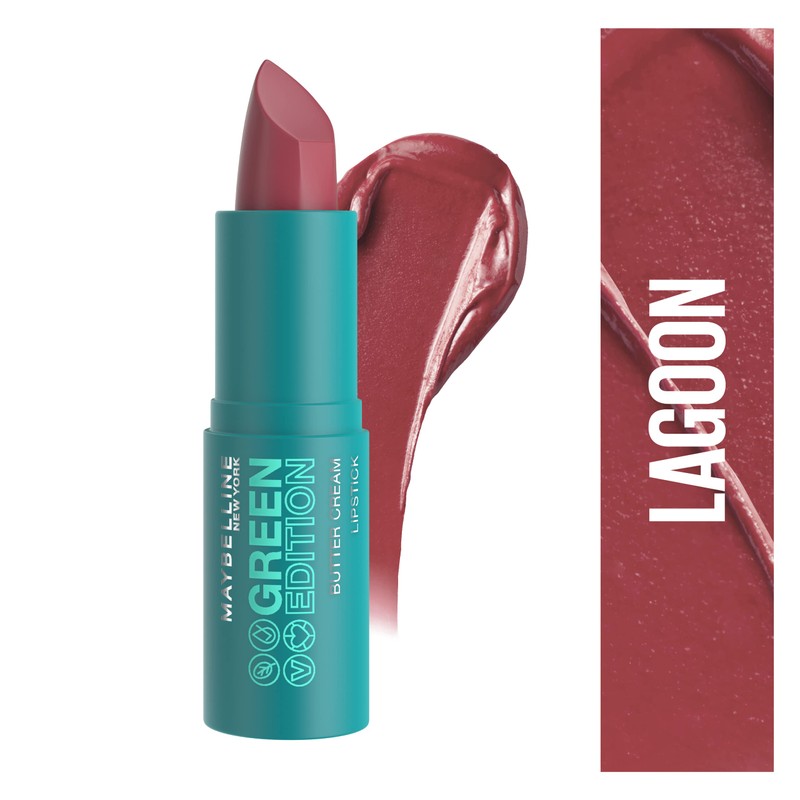 Maybelline New York Green Edition Buttercream Lipstick 010 Lagoon 3.4g