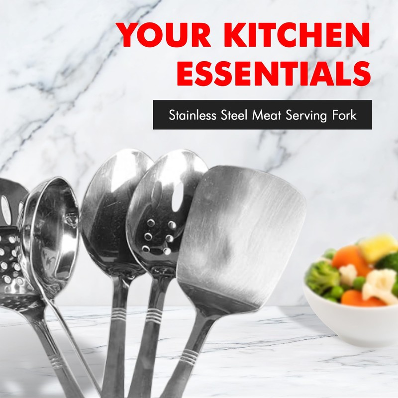 Chef Craft Select Meat Serving Fork, 13 inch, Stainless Steel