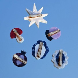 1Pc Red Mushroom Star Acetate Hair Clips,Hair Side Clips Magic Ball Duckbill Clips Moon Barrettes Creative Eggplant Hairpins for Women Hair Clips Hair Accessories