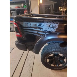 Oracal Compatible with RAM REBEL bed Vinyl  Tattered  AMERICAN FLAG Graphics