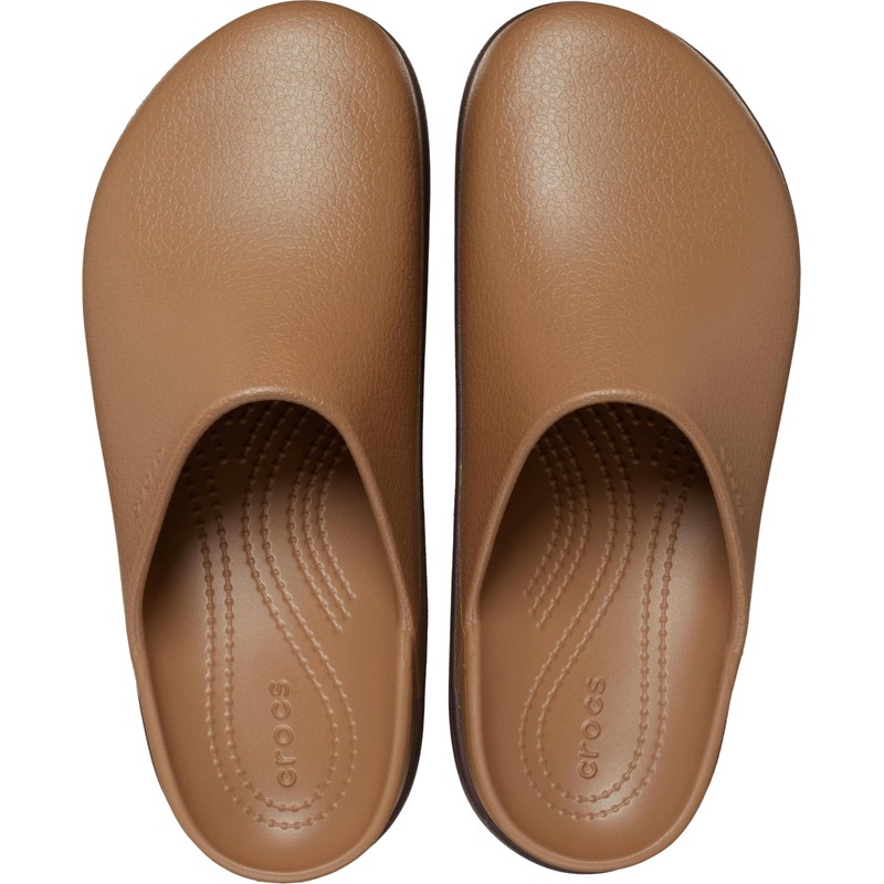 Crocs, Womens, Dylan Platform Clog, Mule Platform Shoes, Sepia, 9,