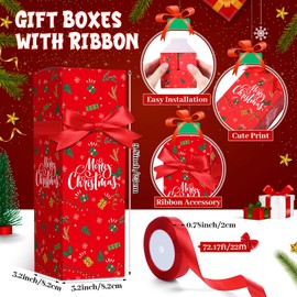 Windyun 36 Pcs Christmas Gift Boxes with Ribbon for Tumbler Packaging