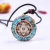 Orgonite Metatron Cube, Merkaba Yoga Pendant, Necklaces Chakra Stones, Orgonite