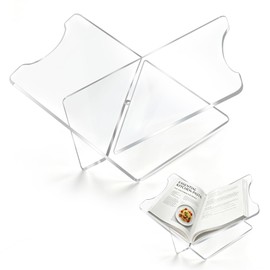 Acrylic Book Stand for Display, Clear 5mm Book Holder, 13.7 x 9.8 x 6 in