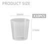 10er-Pack 30-ml-Kunststoff-Flüssigkeitsmessbecher, transparenter Messbecher, Labor-Messzylinder, Milchmessbecher, Messwerkzeug für die Küche