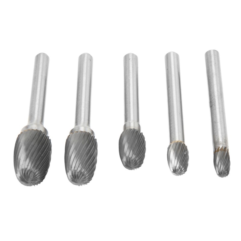 Single Cut Carbide Rotary Burr File Set 6mm Shank Diameter