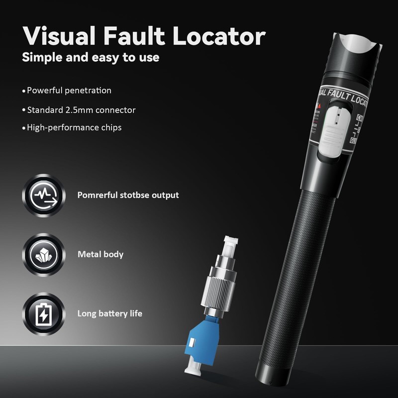 CHunreegow Visual Fault Locator - 80KM High-Power VFL Fiber Optic