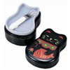 Tatsumiya Lunch Box, Maruko, 2-Tier Bento Box, Black Cat