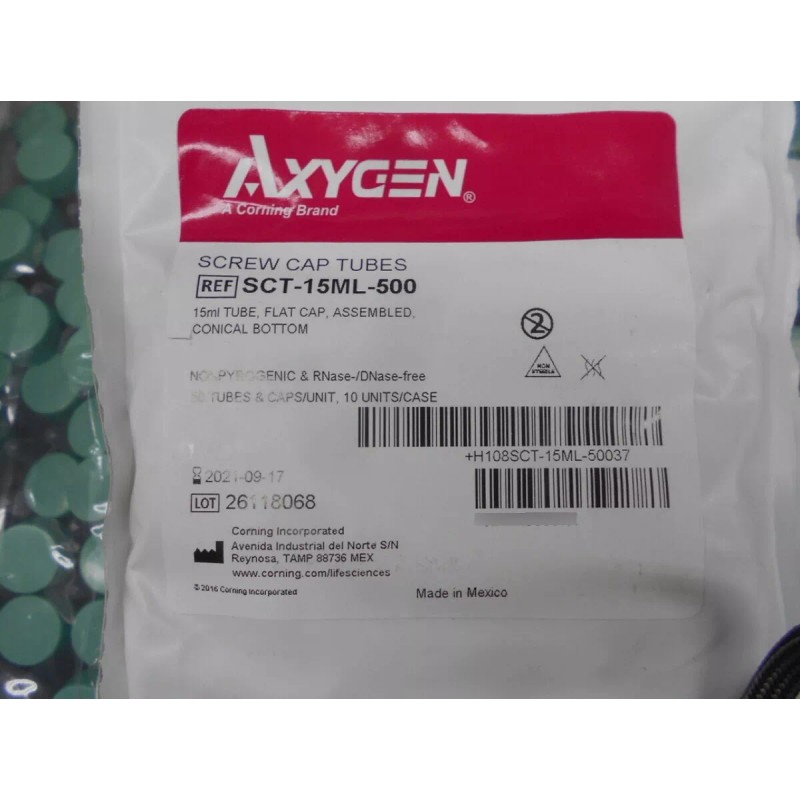 Axygen Tubo Falcon P/centrifuga De 15ml Fondo Cónico Axygen 50pz