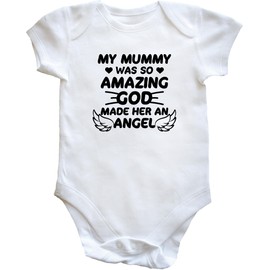 Hippowarehouse My Mummy was so Amazing God Made her an Angel Baby Vest Bodysuit (Short Sleeve) Boys Girls White