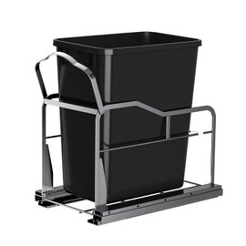 Storvexify Pull Out Trash Can Under Cabinet with Soft-Close Slides，Heavy Duty Under Sink Trash Can Pull Out Slider for Kitchen Cabinet，Garbage Can Not Included, Requires 11" W X 22" D Cabinet Opening