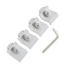 4pcs Solar Panel End Clamp Lightweight Weather Resistant Steel Solar
