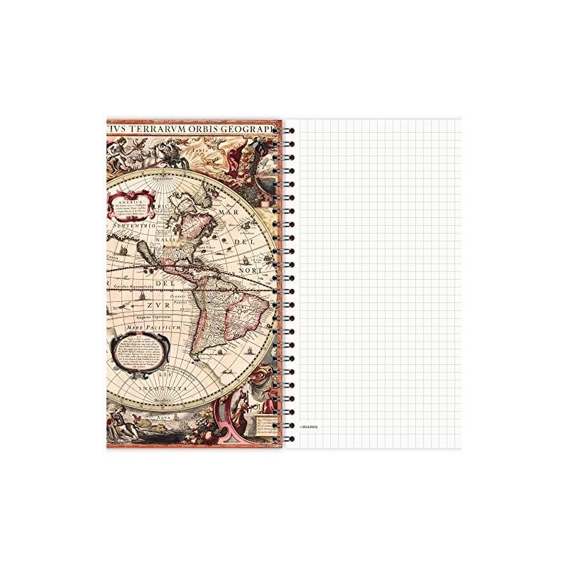 etmamu 398 World Notepad A5 60 Sheets Squared