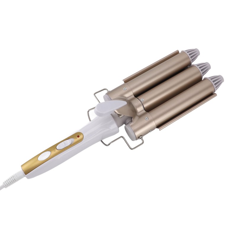 25mm Curling Iron Wand Adjust Temperature Fast Heating 3 Barrel