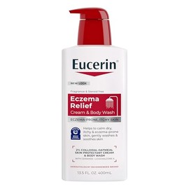Eucerin Eczema Relief Cream and Body Wash, Colloidal Oatmeal Enriched, Soap Free Eczema Body Wash, 13.5 FL OZ Bottle