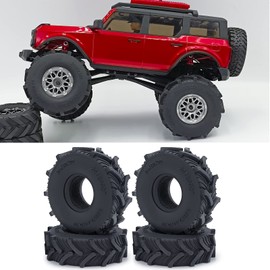 RCHUBAM 4PCS 1.0" Micro Crawler Tires Rubber Tires for 1/24 Axial SCX24 90081 AXI00001 AXI00002 AXI00005 AXI00006 RC Crawler Car (62mm)