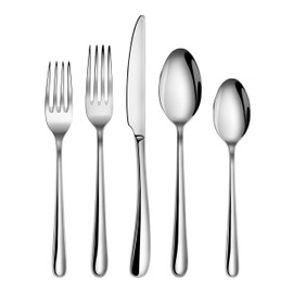 Artaste 56525 Rain II Forged 18/10 Stainless Steel Flatware 20 Piece Set, Service for 4, Silver