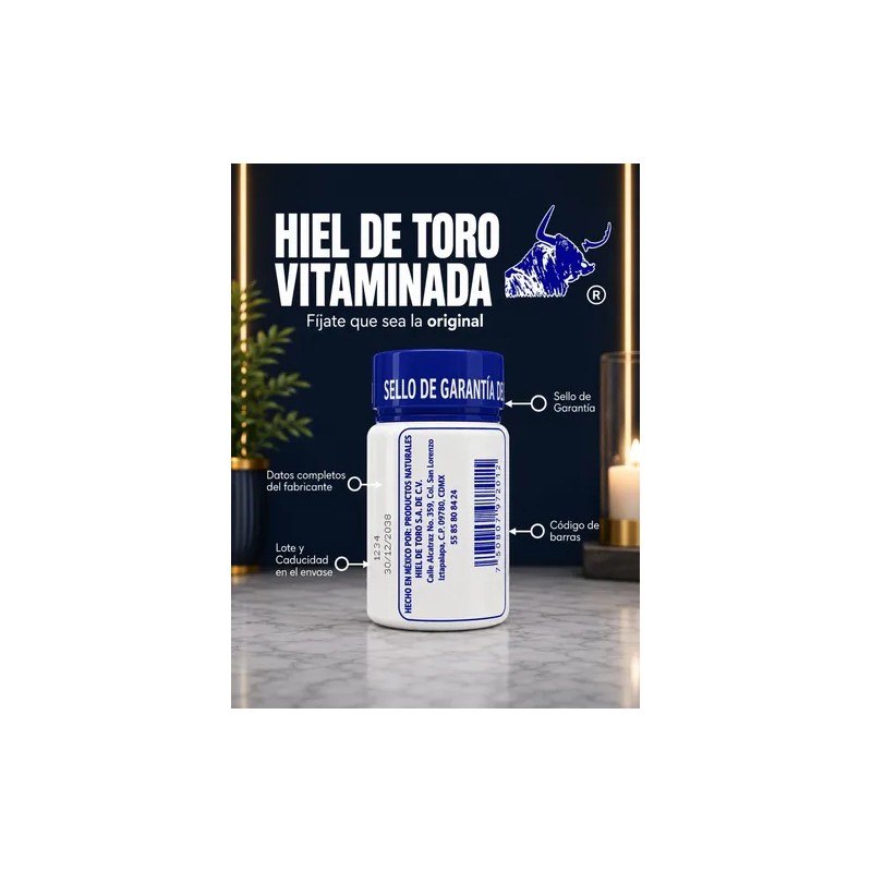 Hiel De Toro Vitaminada Tabletas 30 Tabs. Sapsa 4 Pack
