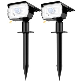 nipify nipify Solarlampen fr Au?en mit Bewegungsmelder, 2 Stck 3 Modi Solarstrahler fr Aussen, IP65 Wasserdicht Solarleuchten fr Au?en Garten, 6500K Kaltwei? Solar Gartenleuchten fr Weg, Hof, Gehweg