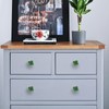 EVERGD 6/9pcs 28mm Four-Leaf Brass Gold Clover Knobs Cabinet Door