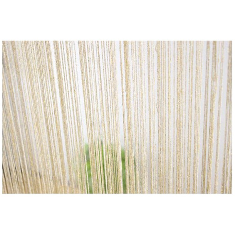 narumikk ラメ入りヒモスクリーン ゴールド 150cm丈 19-822