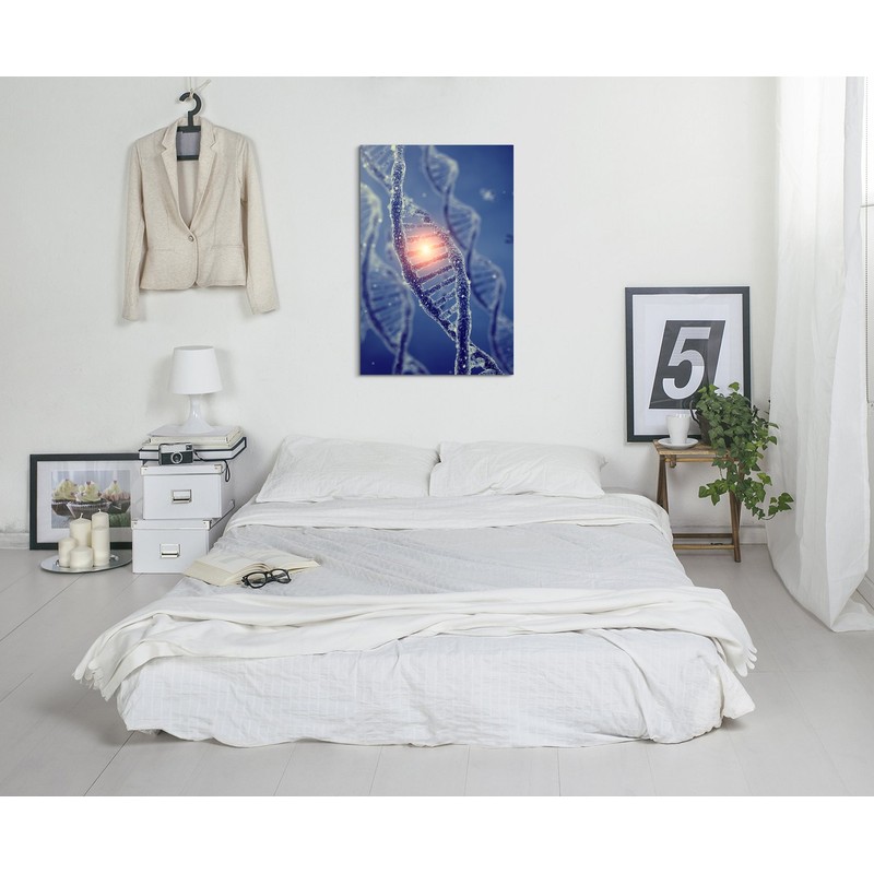 Medical Figure - DNA Double Helix Molecules with Chromosomes