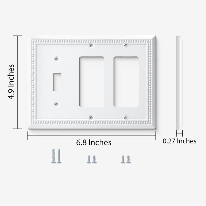 Henne Bery Sunken Pearls Decorative Wall Plate Switch Plate Outlet