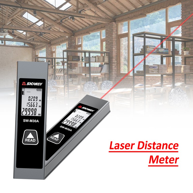 Laser Distance Meter Handheld Rangefinder Digital Distance Measuring Meter Indoor