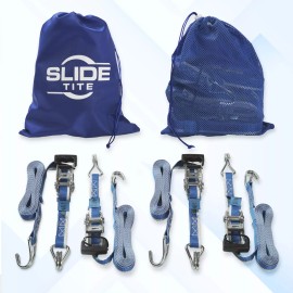 Slide Tite ratchet strap, MANY UNIQUE FEATURES, 2700 lbs burst, 16ft, 4 pack