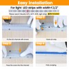 Muzata 10Pack 3.3FT/1M Plaster-In LED Channel Trimless Recessed LED Strip