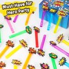 24PCS Bubble Wands Toys for Kids Hero Birthday Party Favors