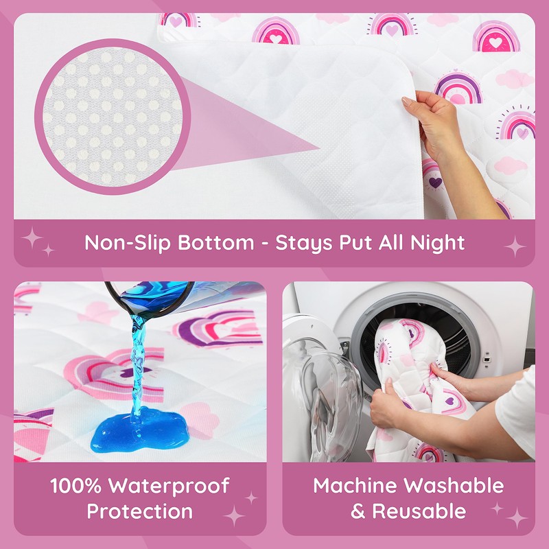 Potty Training Bed Pad, waterproof Mattress Protector for 100% Night