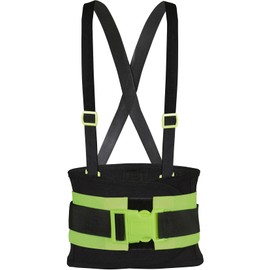 Faja elástica de trabajo para hombre y mujer, con tirantes útil para mejorar la postura de carga, gimnasio, trabajo, soporte lumbar elástica y...     