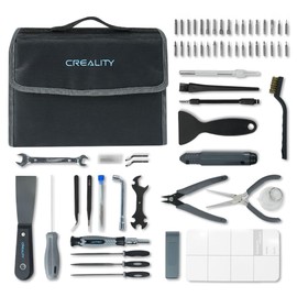 Creality 3D Printer Tool kit, 74 Pcs 3D Printer Accessories for 3D Printer Tool Wrap Kit Pro Contain Nozzle Cleaners, Multi-Functional Screwdrivers and Wrenches, Deburring Tools and Storage Bag
