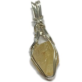Tektite Libyan Desert Glass Necklace Pendant Sterling Silver Genuine Ancient Healing Fragment Eastern Libya SLg5