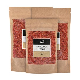 Lowhill Valley Safflower Petals - Whole Dried Carthamus tinctorius Petals - Loose Herbal Tea - For Digestion Support - Rich in Antioxidants - Mild Floral Flavour - 100% Natural - 100g