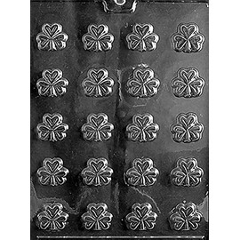 Grandmama's Goodies P001 St. Patrick's Day Bite Size Shamrocks Chocolate Candy Soap Mold with Exclusive Molding Instructions
