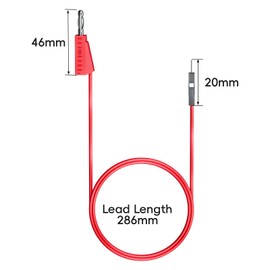 Goupchn Stackable Banana Plug to Breadboard Male Jumper Wires Soft Flexible Silicone Test Leads for Electrical Testing