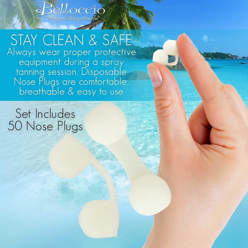 Belloccio Pack of 50 Disposable Nose Filter Plugs (Used For