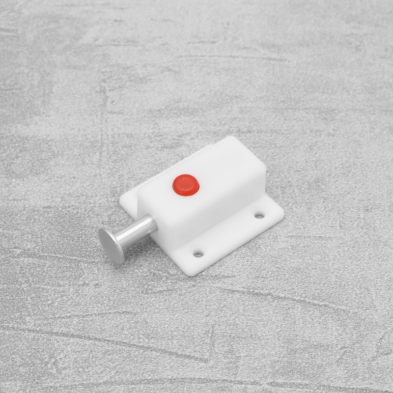 LT Easiyl 4pcs White Plastic Push Button Spring Loaded Automatic