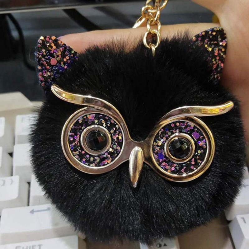 kuaetily Key Chain, Set of 6 Cute Plush Owl Ball