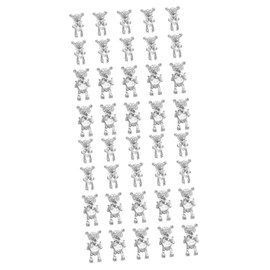 FRCOLOR 40pcs Bear Nail Art Charms Cute Manicure Decor for Creative Nail Designs Cartoon Bear Accessories for Home and Salon Use