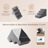EHEYCIGA Dog Stairs for Bed 20" H, 4-Step Extra Wide