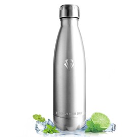 Vikastar Thermos Flask, 0.5 L Leak-Proof, Stainless Steel, BPA-Free, Drinking Bottle, Stainless Steel Drinking Bottle for School, Travel, Outdoor, Rustproof